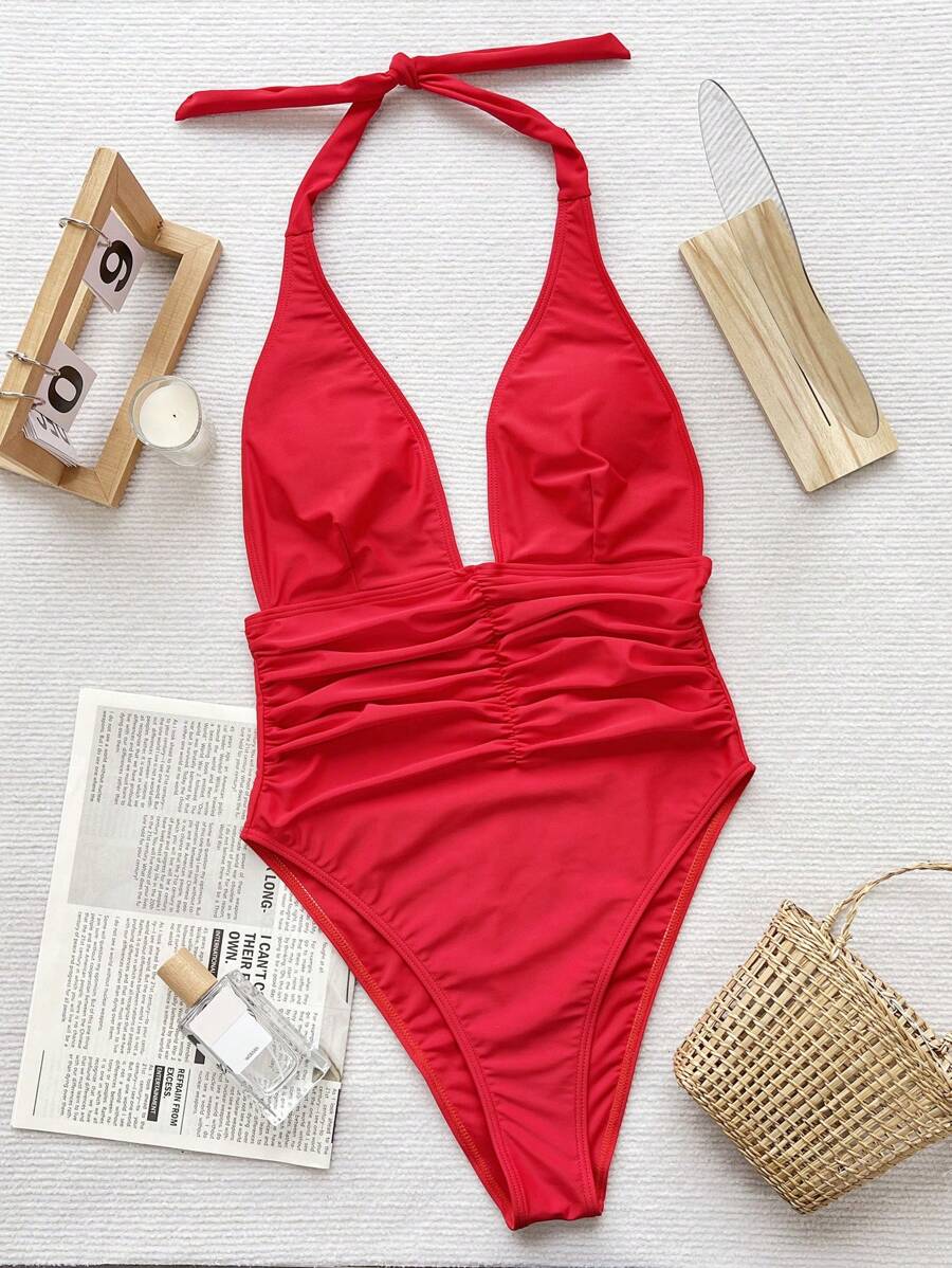 Maiô com Decote em V Profund -  Maviele