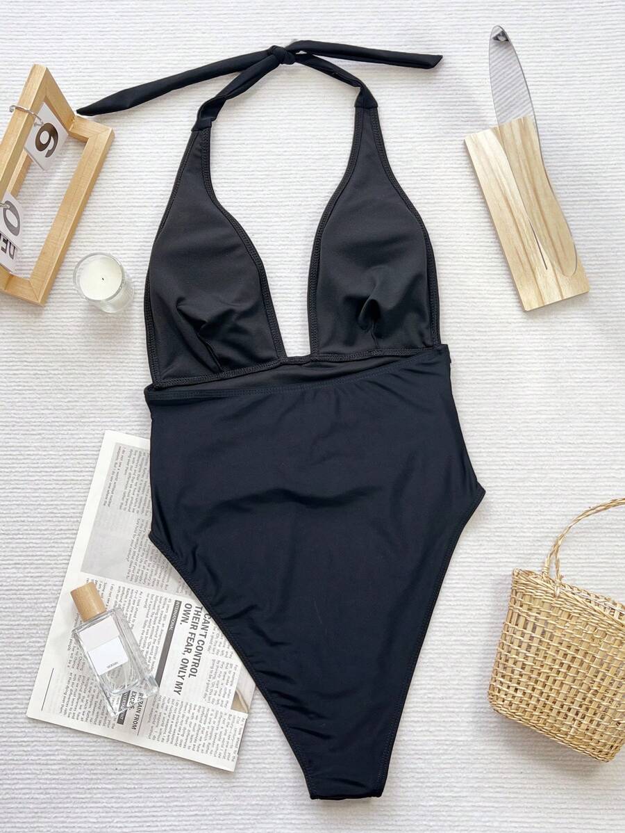 Maiô com Decote em V Profund -  Maviele