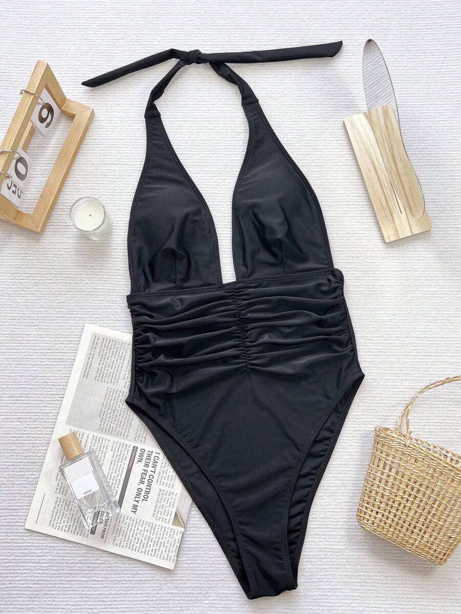 Maiô com Decote em V Profund -  Maviele