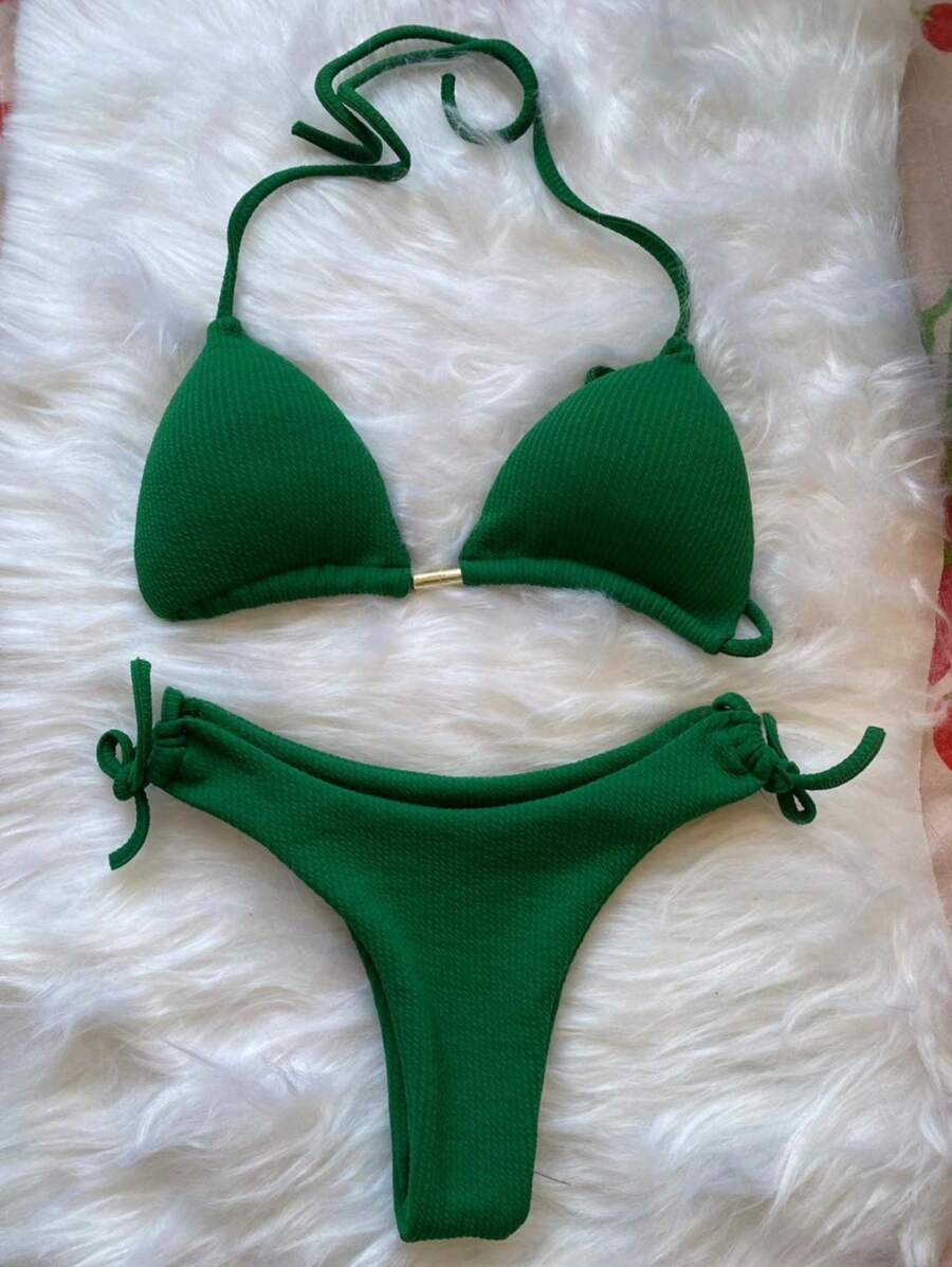 Biquini Cortininha Canelado - Maviele