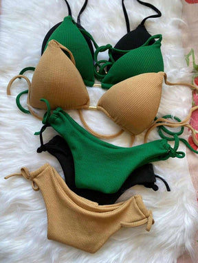 Biquini Cortininha Canelado - Maviele