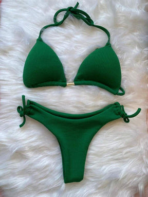 Biquini Cortininha Canelado - Maviele