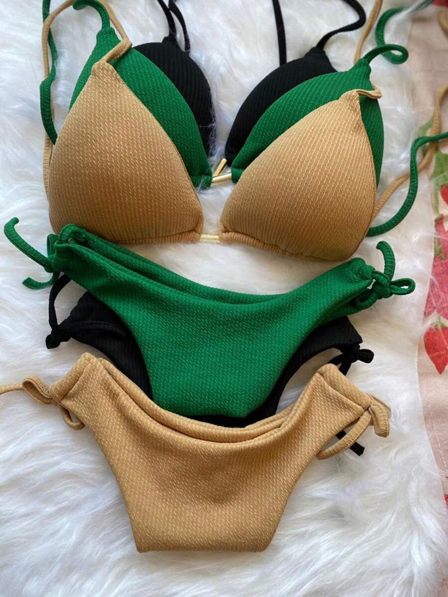 Biquini Cortininha Canelado - Maviele