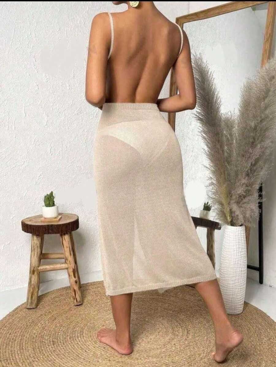 Saída de Praia Piscina Vestido Tricot -  Maviele