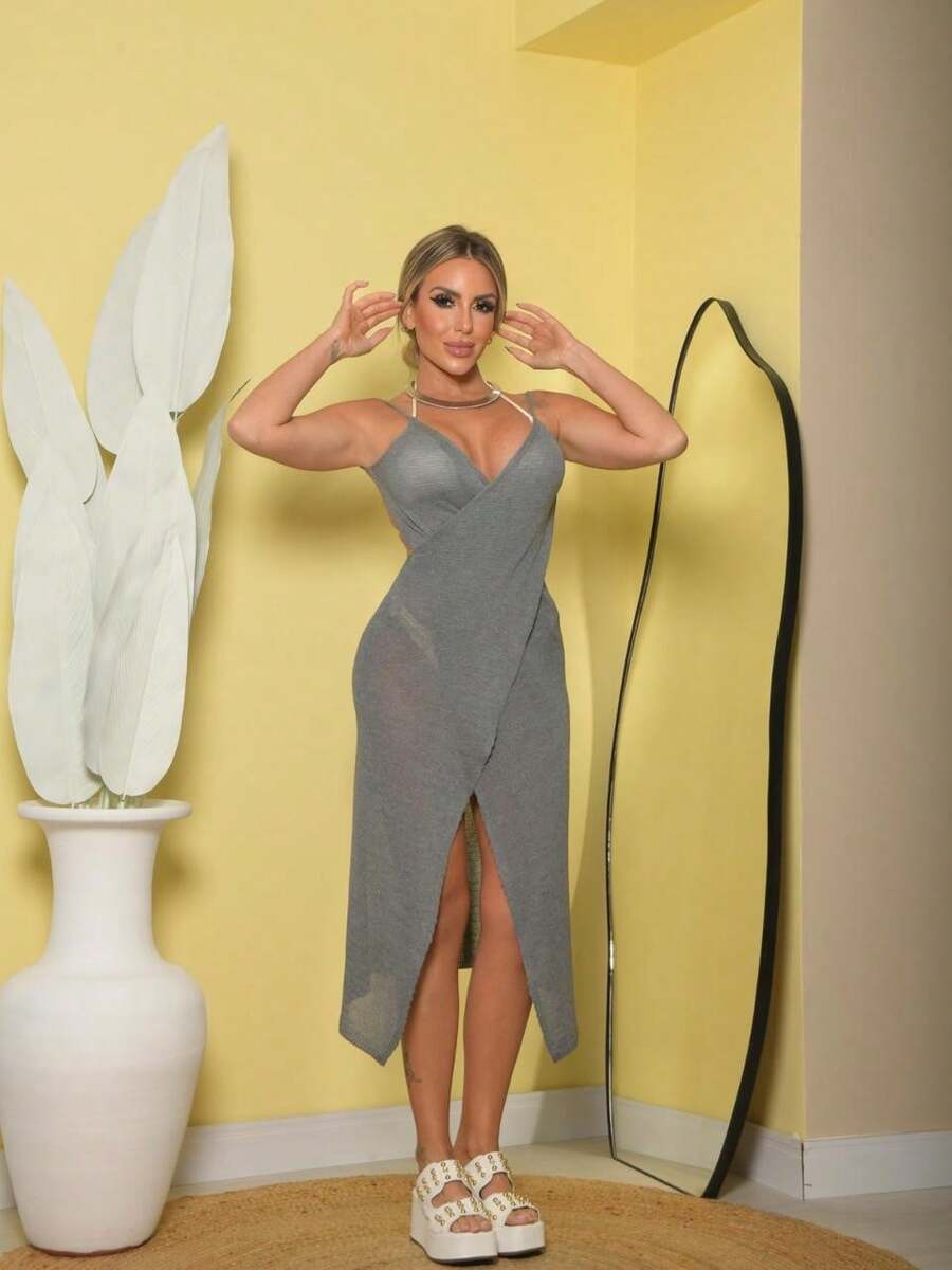 Saída de Praia Piscina Vestido Tricot -  Maviele