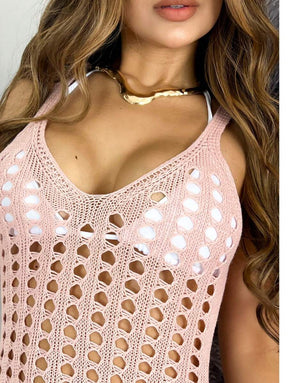 Vestido Furão Saída de Praia com Fenda - Maviele