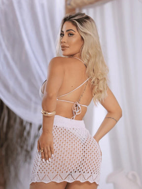 Saia Saida de Praia com Ajuste Cordão - Maviele