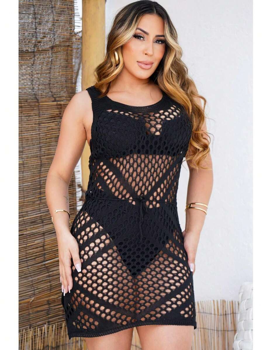 Saida de praia com ajuste na cintura - Maviele