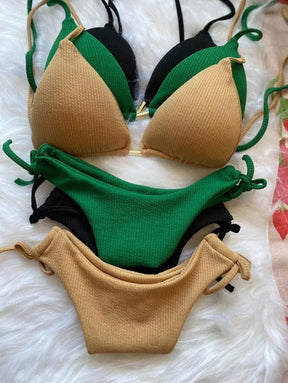 Biquini Cortininha Canelado - Maviele