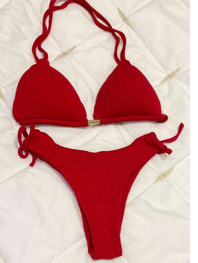 Biquini Cortininha Canelado - Maviele