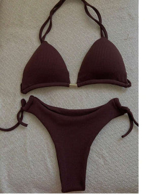 Biquini Cortininha Canelado - Maviele