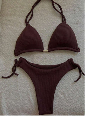 Biquini Cortininha Canelado - Maviele