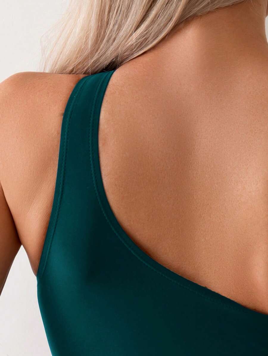 Maiô Sólido com Decote -  Maviele