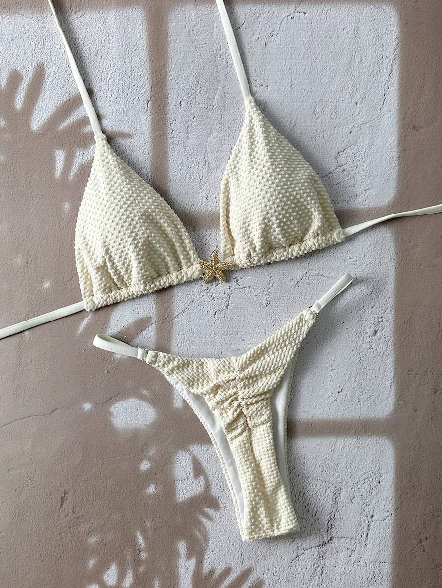 2 Peças Conjunto de Maiô Bikini Cortininha - Praiar