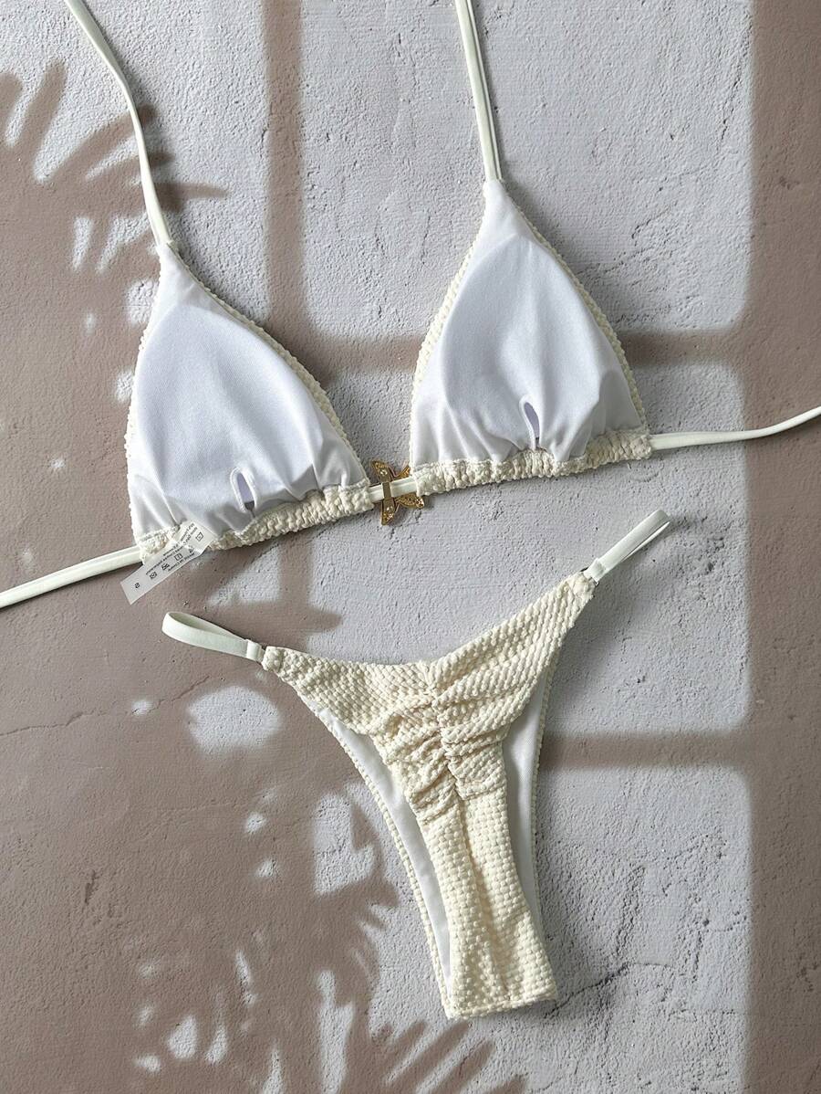 2 Peças Conjunto de Maiô Bikini Cortininha - Praiar