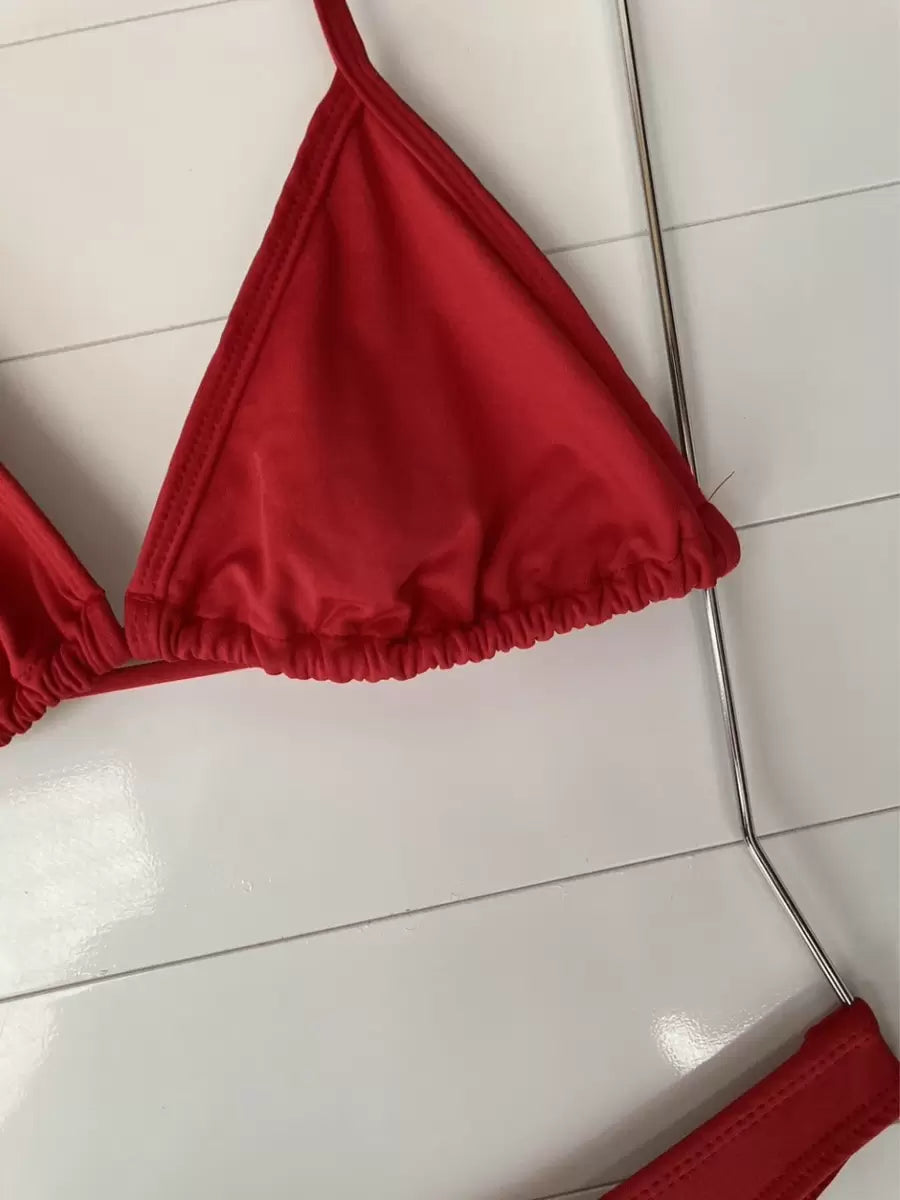 Biquini Asa Delta Fio Dental Cortininha - Maviele