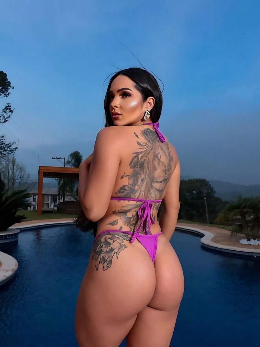 Biquíni de Fita Para Bronze Sexy com Alça Fina Ajustável e Fio Dental Marquinha