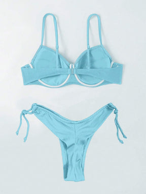 Biquíni Liso de Tecido Canelado - Maviele