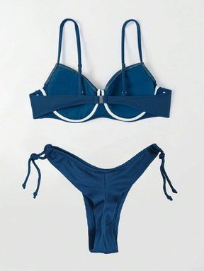 Biquíni Liso de Tecido Canelado - Maviele