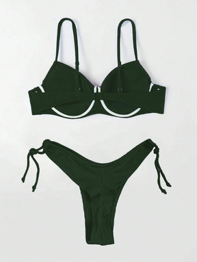 Biquíni Liso de Tecido Canelado - Maviele