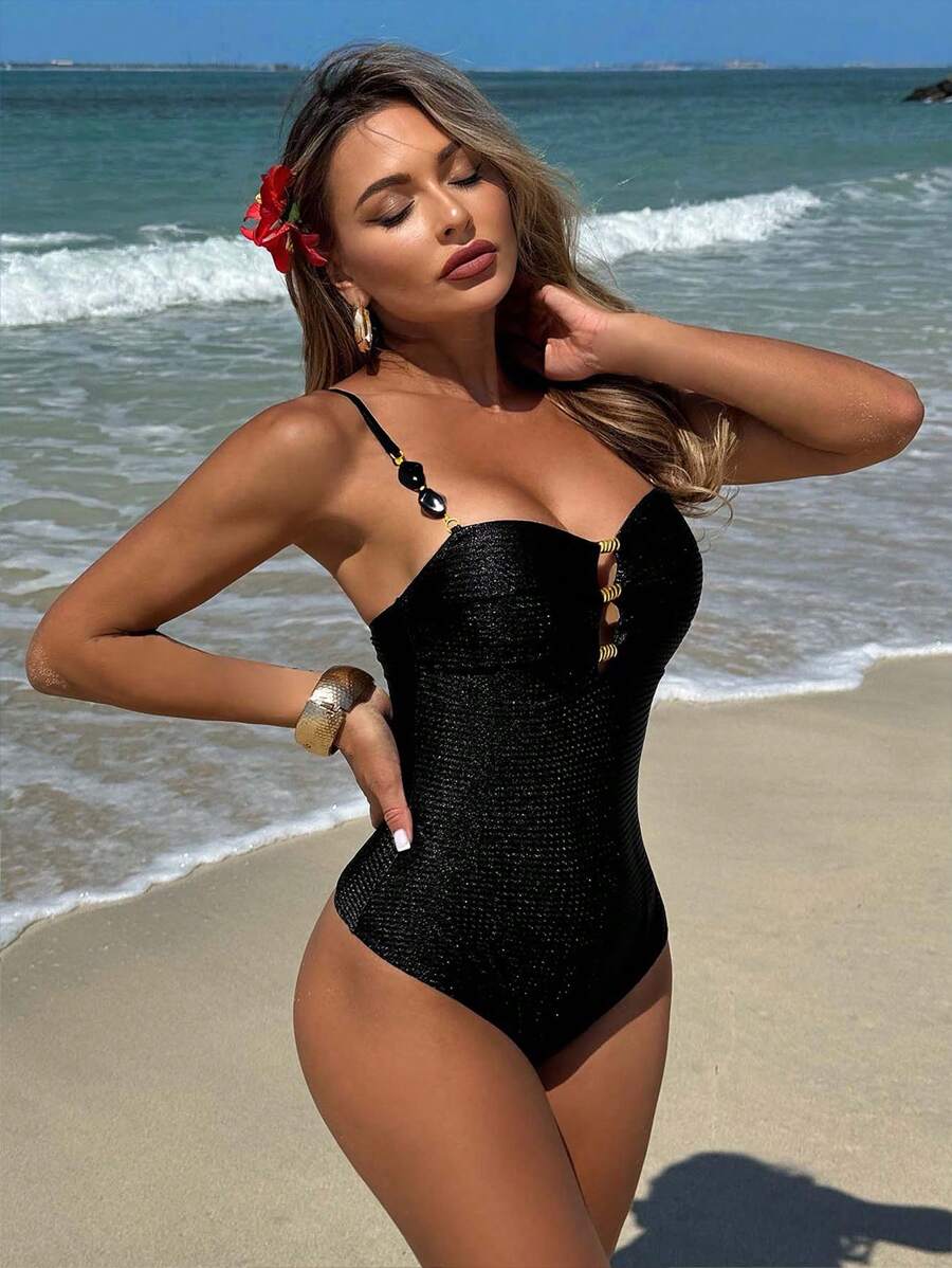 Maiô Elegante de Cor Sólida - Maviele