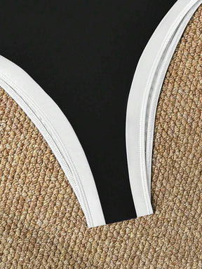 Maiô de Alça Única de Cor Sólida Ajustável