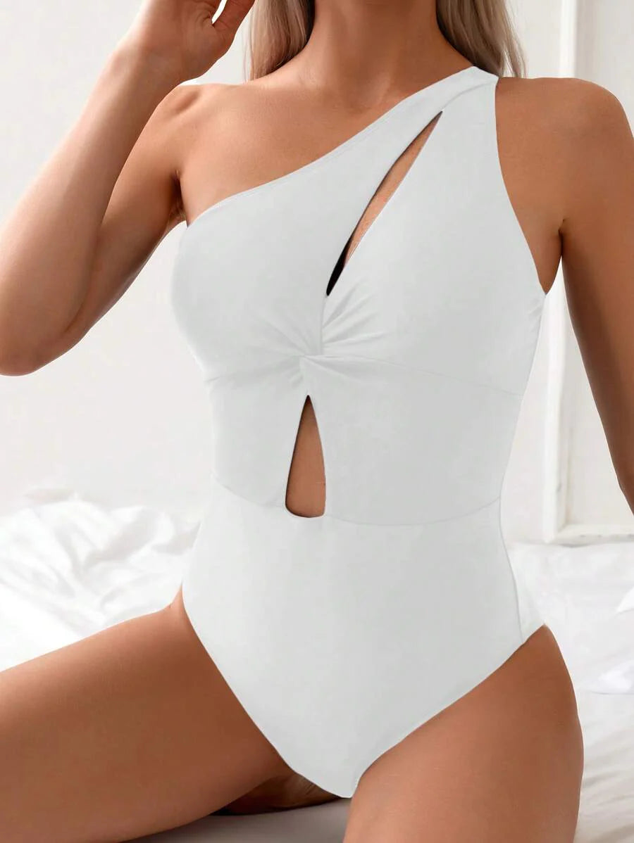 Maiô Sólido com Decote -  Maviele