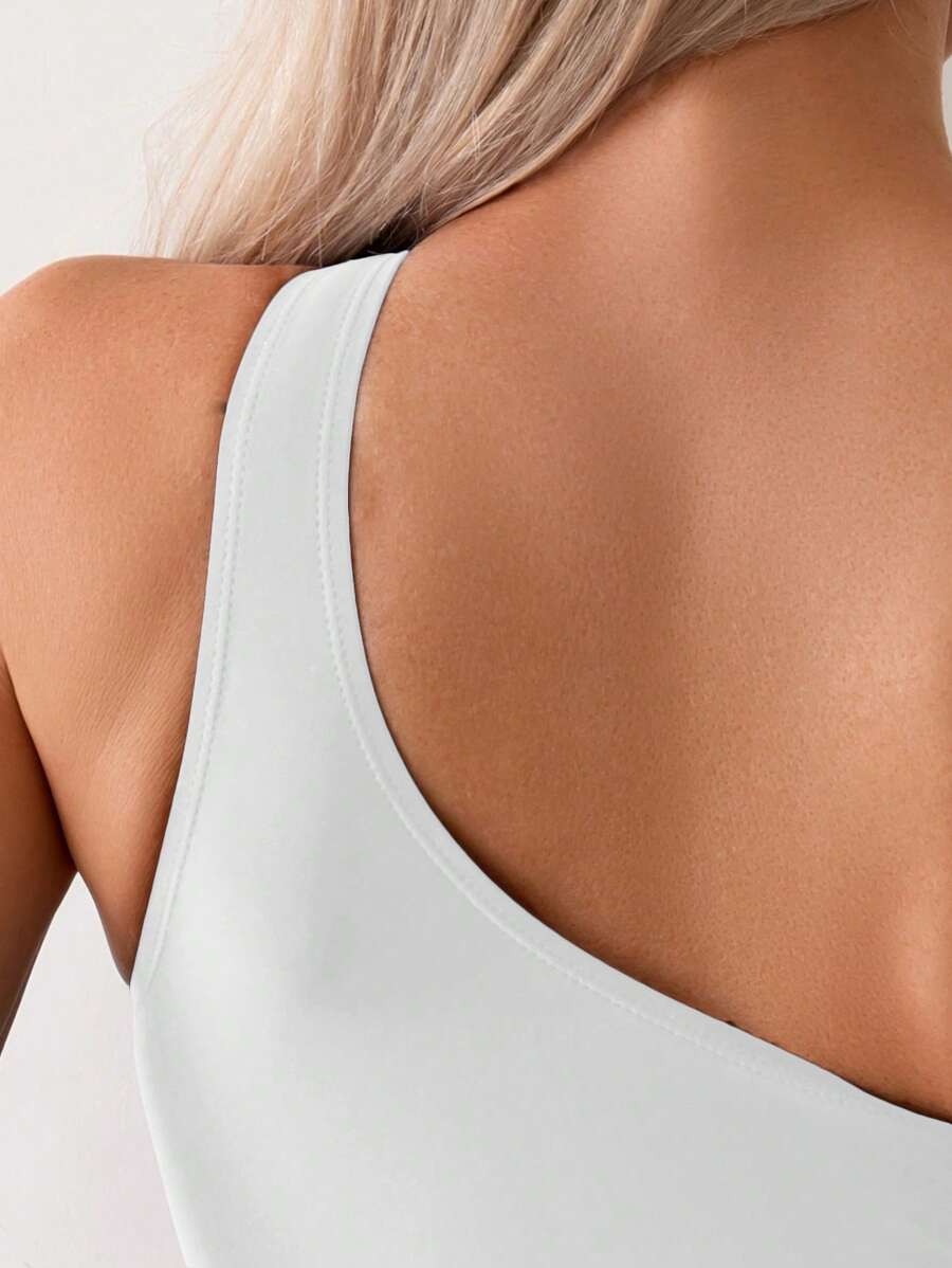 Maiô Sólido com Decote -  Maviele