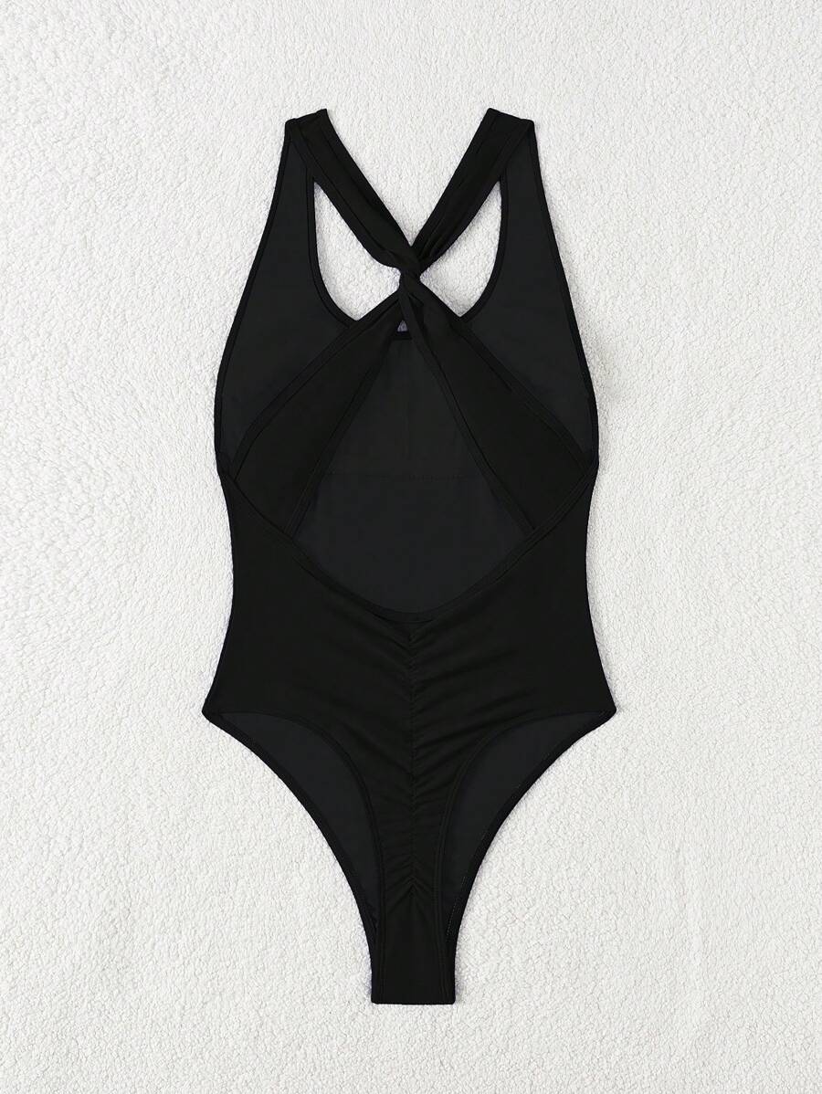 Maiô Sólido Torcido Franzido - Maviele