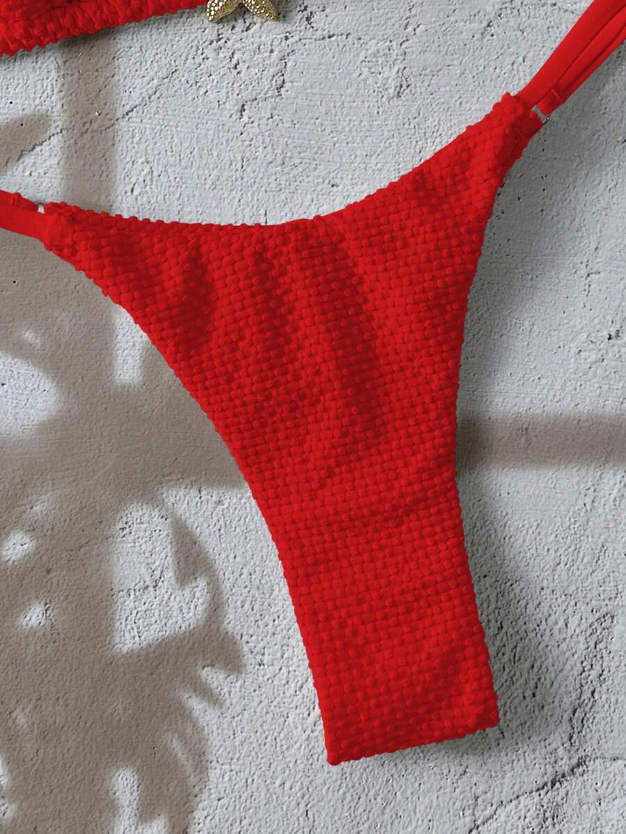 2 Peças Conjunto de Maiô Bikini Cortininha - Praiar