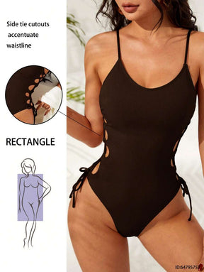 Maiô Cor Sólida com Alça Fina -  Maviele