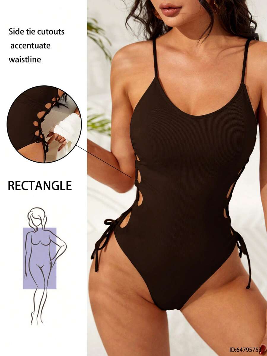 Maiô Cor Sólida com Alça Fina -  Maviele