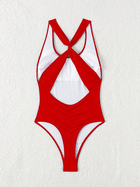 Maiô Sólido Torcido Franzido - Maviele