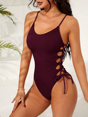 Maiô Cor Sólida com Alça Fina -  Maviele