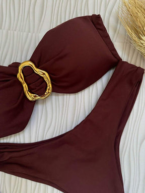 Biquíni Bege Asa Delta com Bojo Removível – Praiar