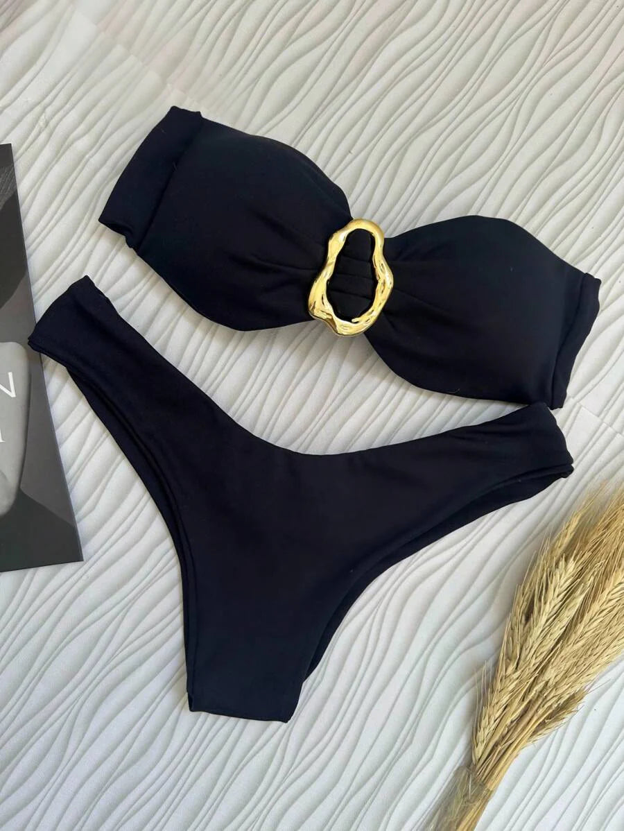 Biquíni Bege Asa Delta com Bojo Removível – Praiar