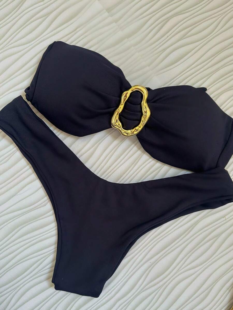 Biquíni Bege Asa Delta com Bojo Removível – Praiar