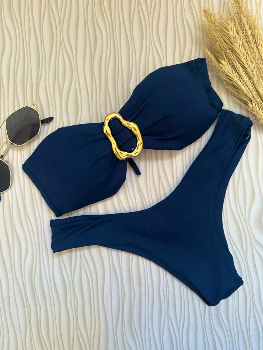 Biquíni Bege Asa Delta com Bojo Removível – Praiar