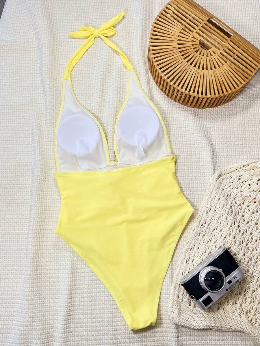 Maiô com Decote em V Profund -  Maviele