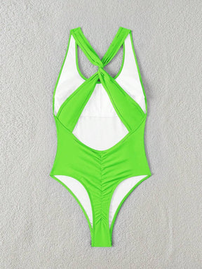 Maiô Sólido Torcido Franzido - Maviele