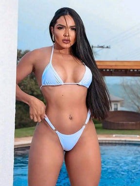 Biquíni de Fita Para Bronze Sexy com Alça Fina Ajustável e Fio Dental Marquinha