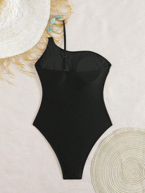 Maiô com decote irregular - Maviele