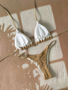 2 Peças Conjunto de Maiô Bikini Cortininha - Praiar
