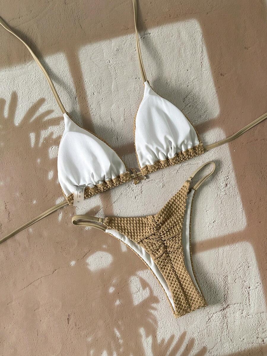 2 Peças Conjunto de Maiô Bikini Cortininha - Praiar