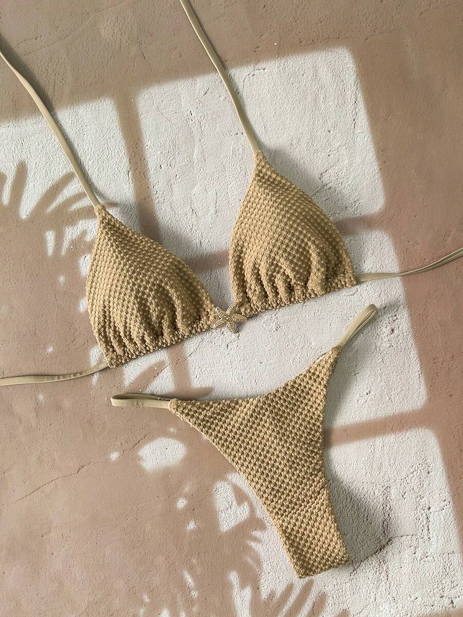 2 Peças Conjunto de Maiô Bikini Cortininha - Praiar