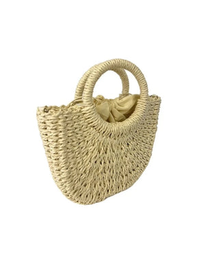 Bolsas Bolsa de palha meia lua moda praia verão primavera alça grande